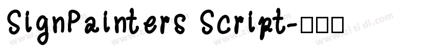 SignPainters Script字体转换 SignPainters Script字体转换